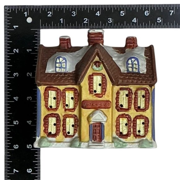 Village Mansion Holiday Dickens of London Christmas Porcelain House Vintage 1991 - Picture 8 of 16